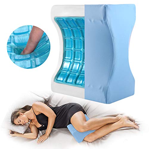 Calming Comfort Cooling Knee Pillow, Blue