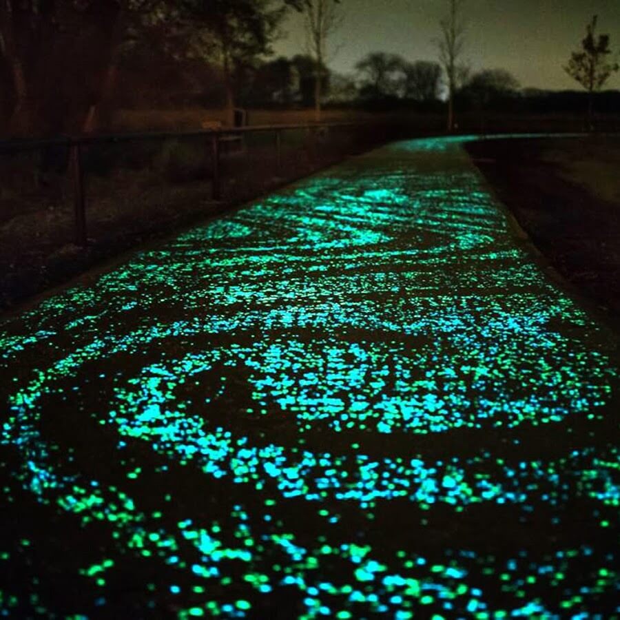 unime glow in the dark garden pebbles