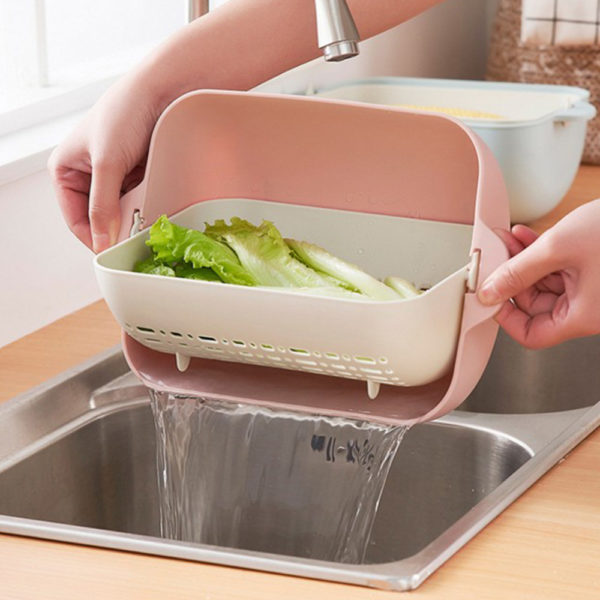 Double Layer Washing Drain Baskets for Kitchen Accessories®